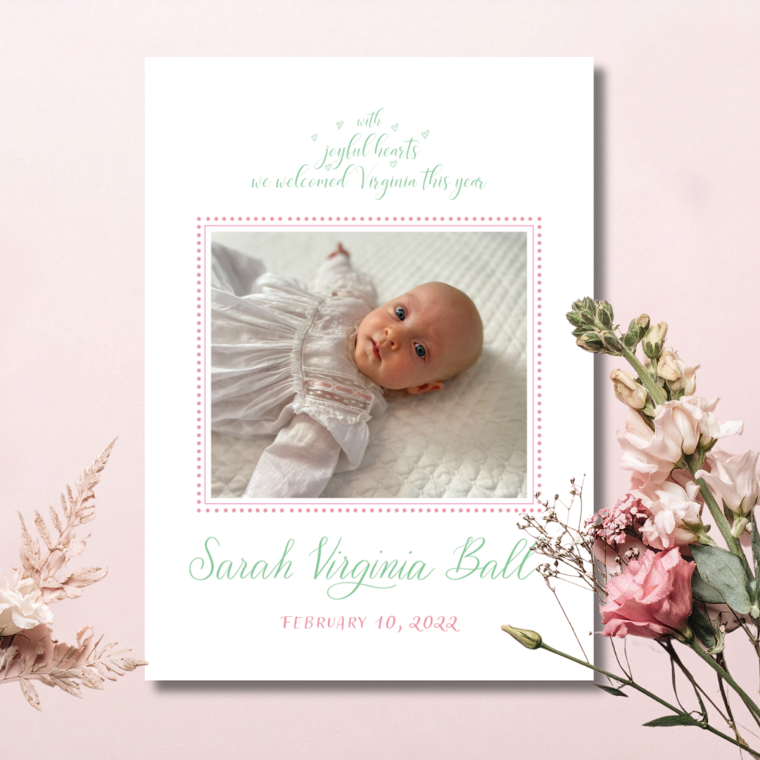 Birth Announcement Christmas Card
