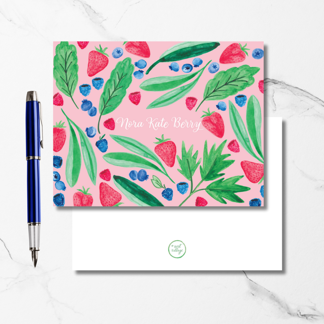 Berry Stationery & Notecard