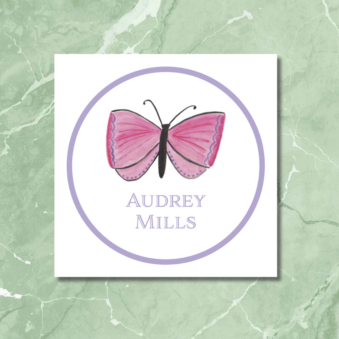 Butterfly Sticker OR Tag