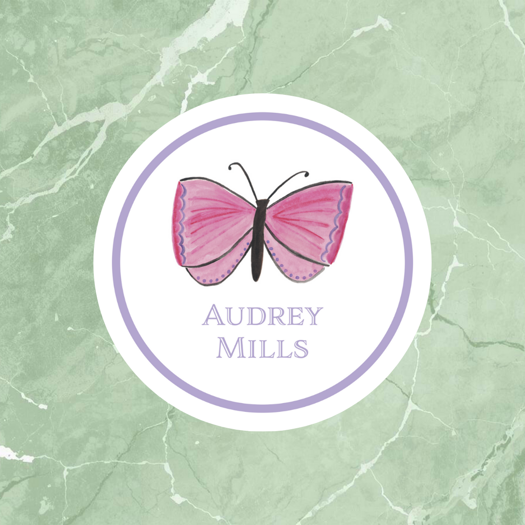 Butterfly Sticker OR Tag