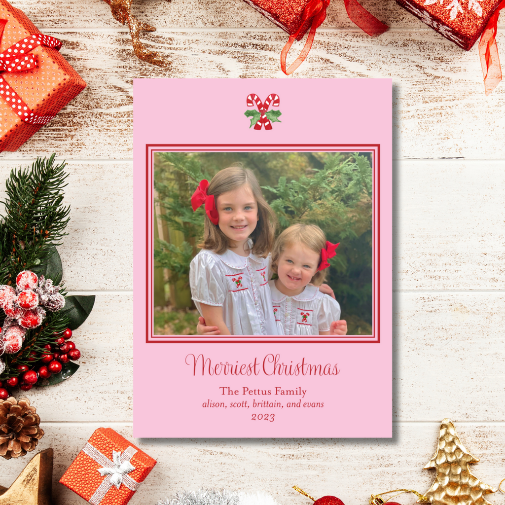 Candy Cane Christmas Card