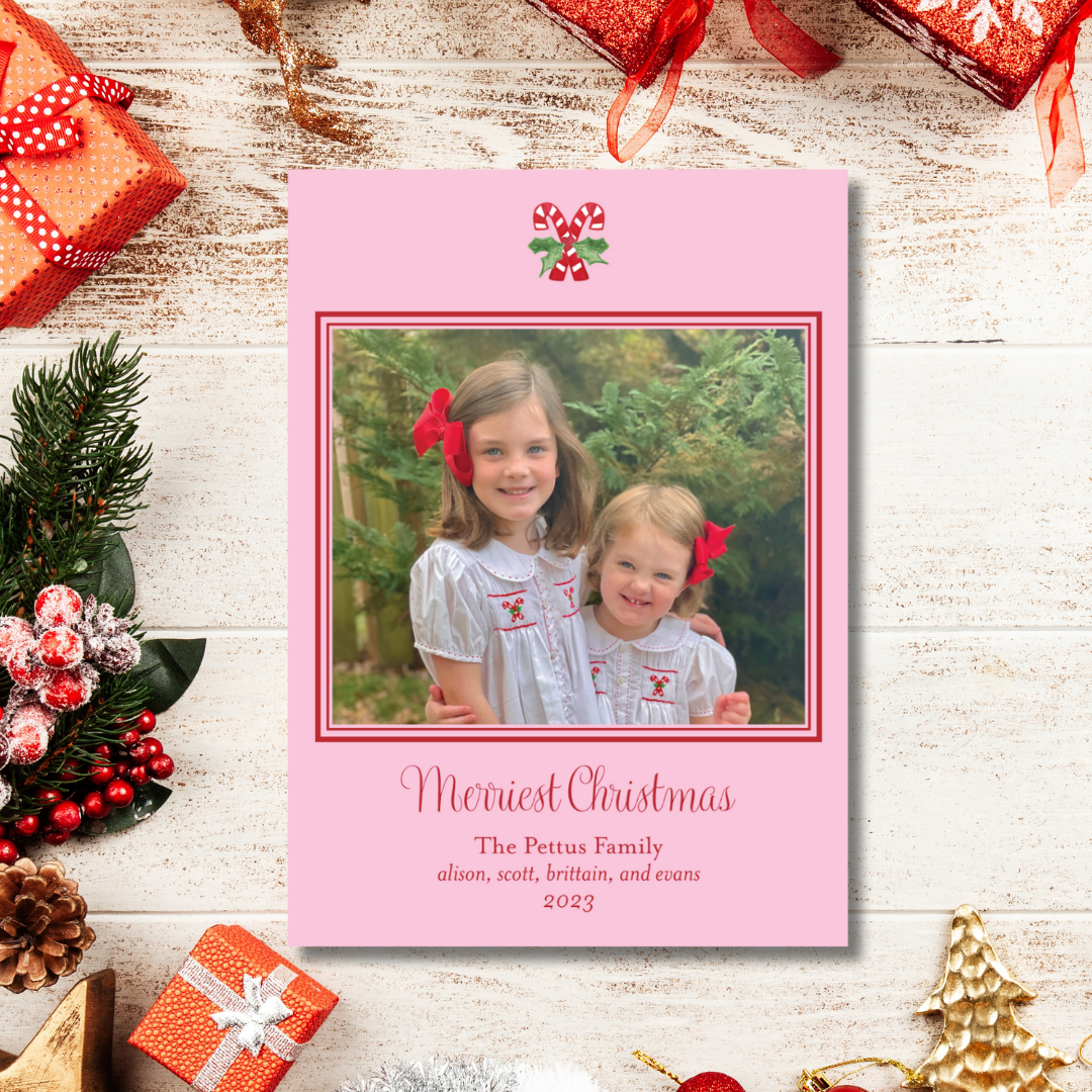 Candy Cane Christmas Card