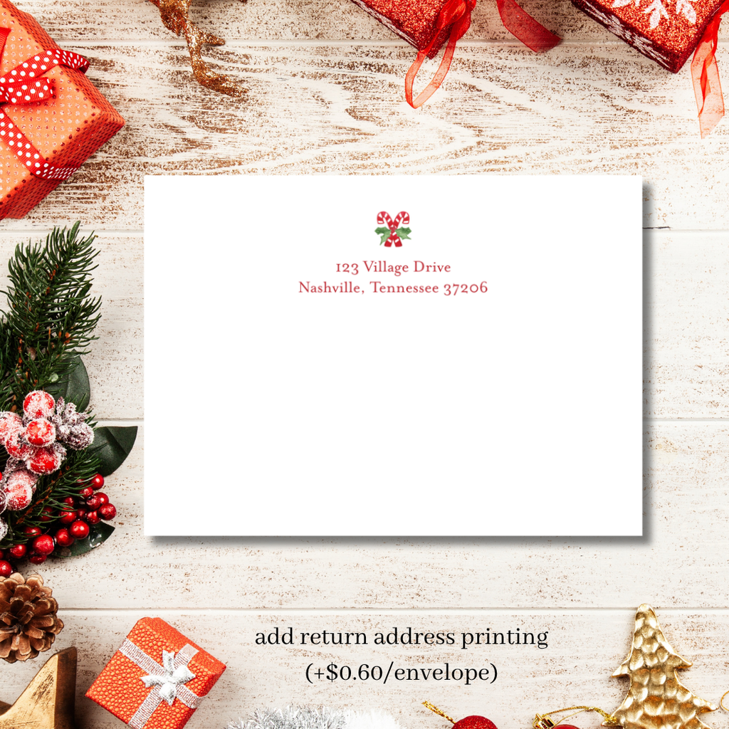 Candy Cane Christmas Card