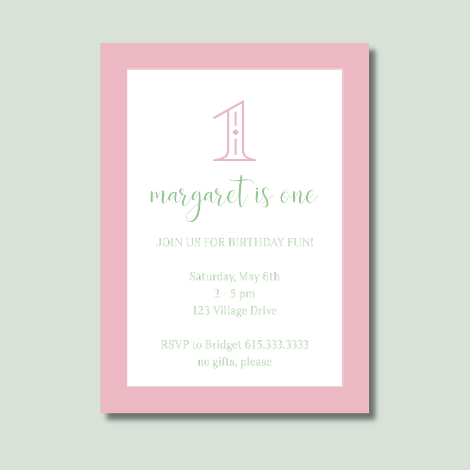 First Birthday Invitation