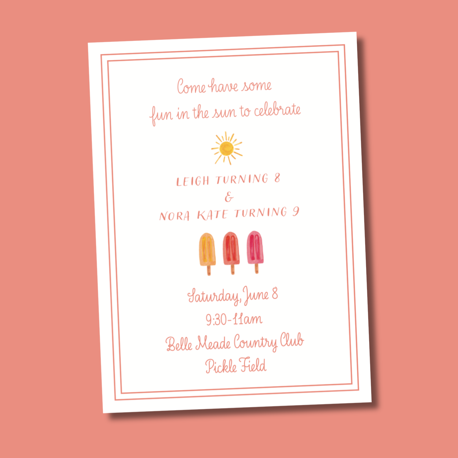 Fun in Sun Invitation