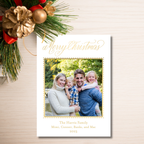 Gold Merry Christmas Card