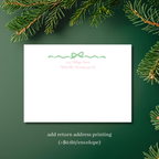 Green Ribbon Merry Christmas Card