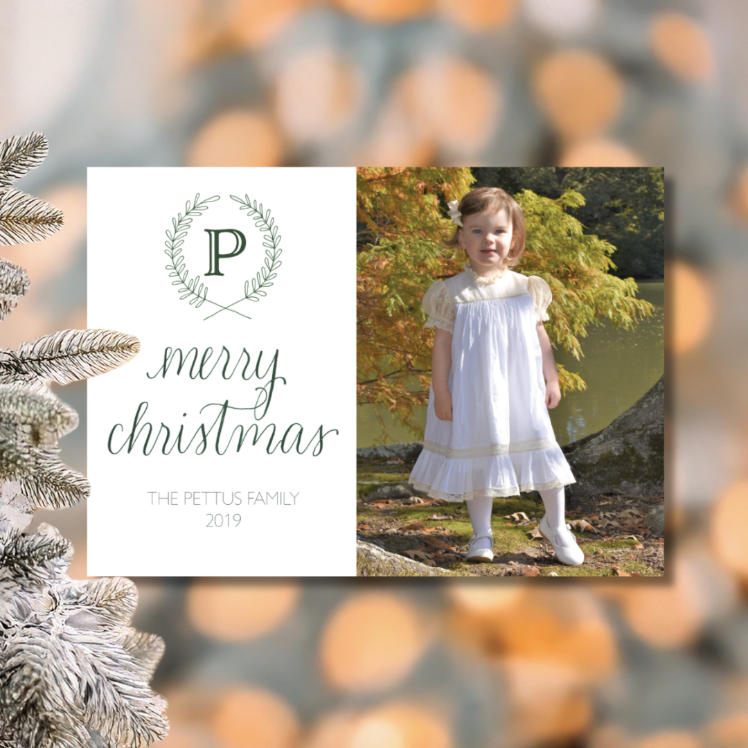 Last Initial Christmas Card