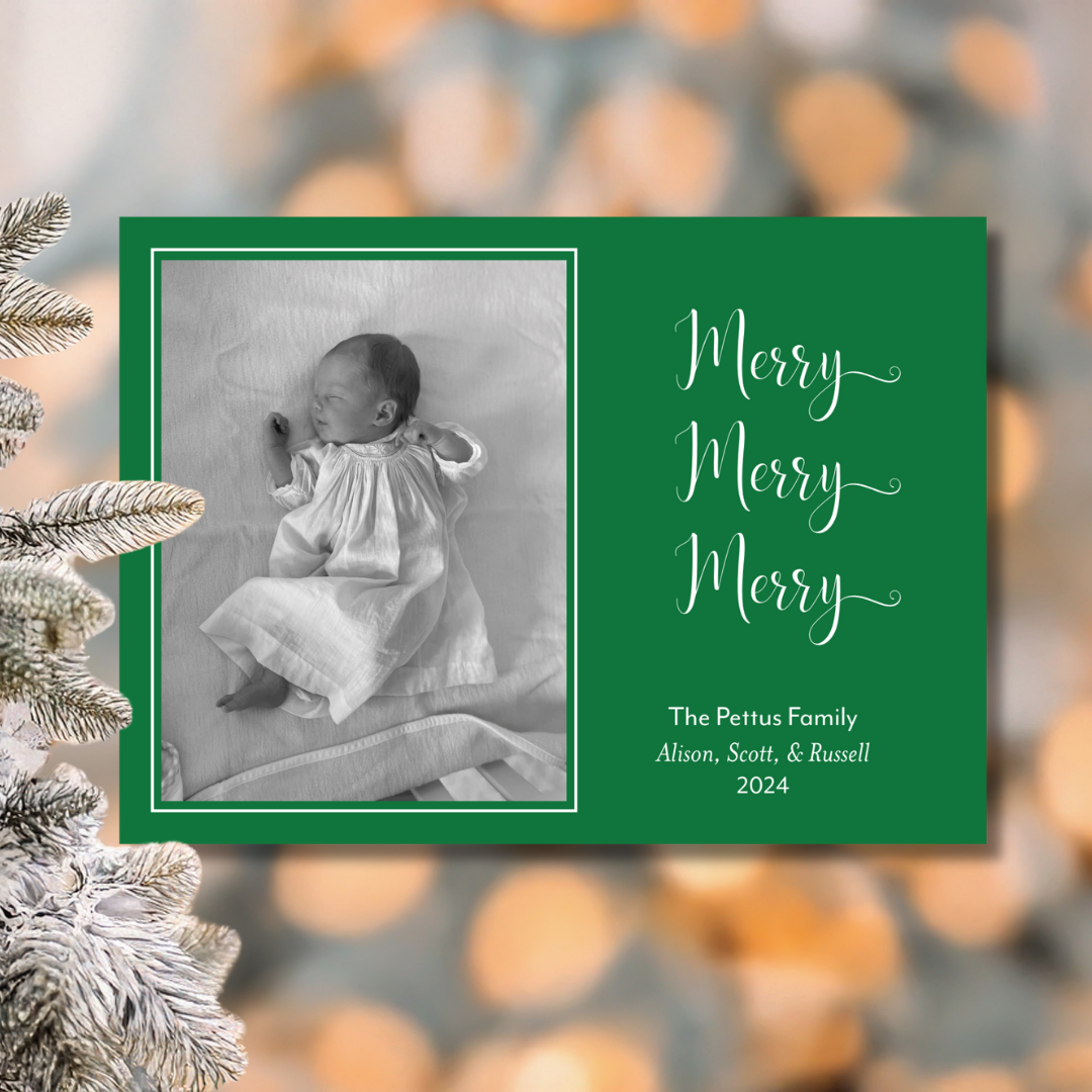 Merry, Merry, Merry Christmas Card