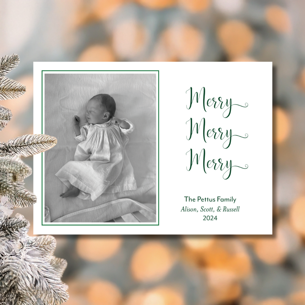 Merry, Merry, Merry Christmas Card