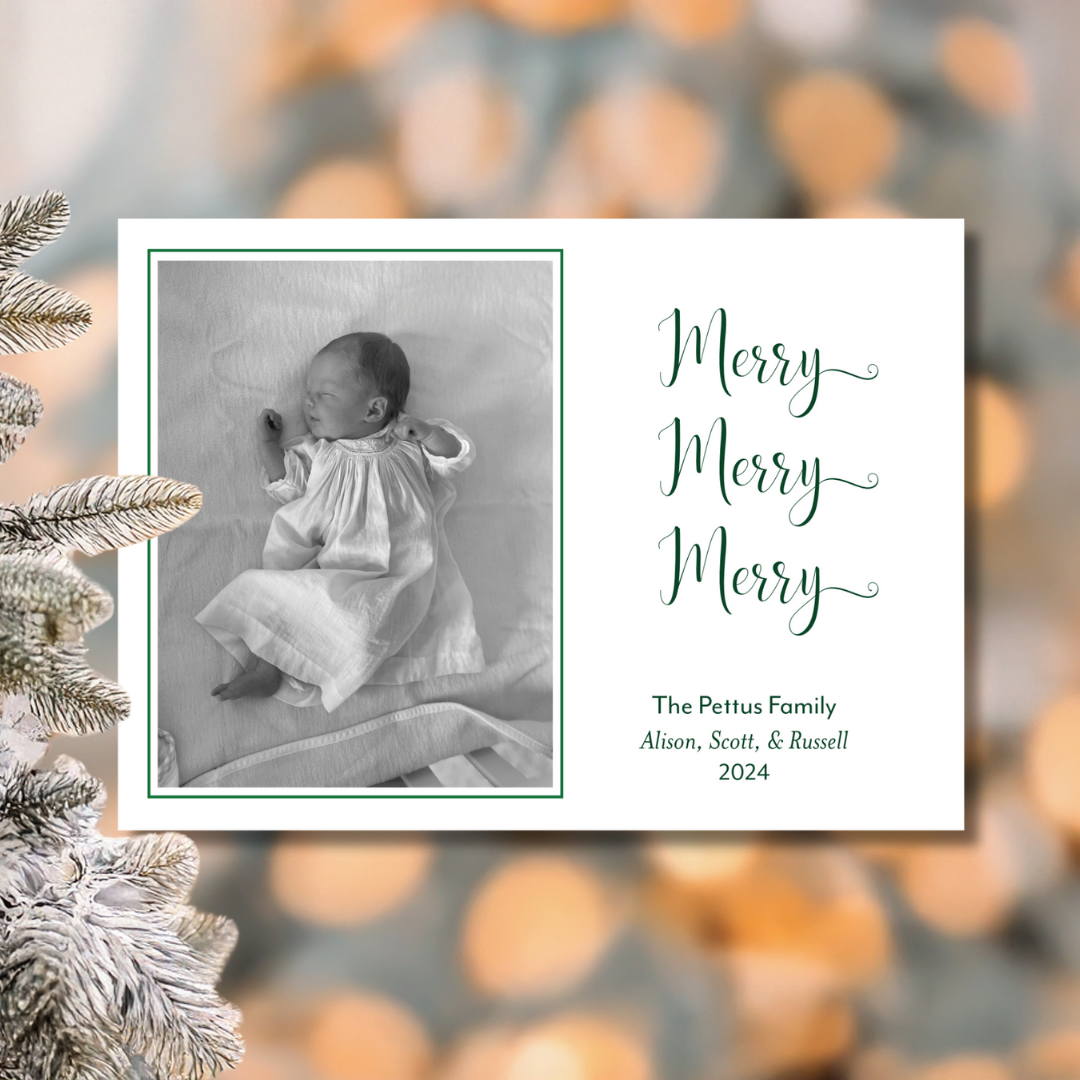Merry, Merry, Merry Christmas Card