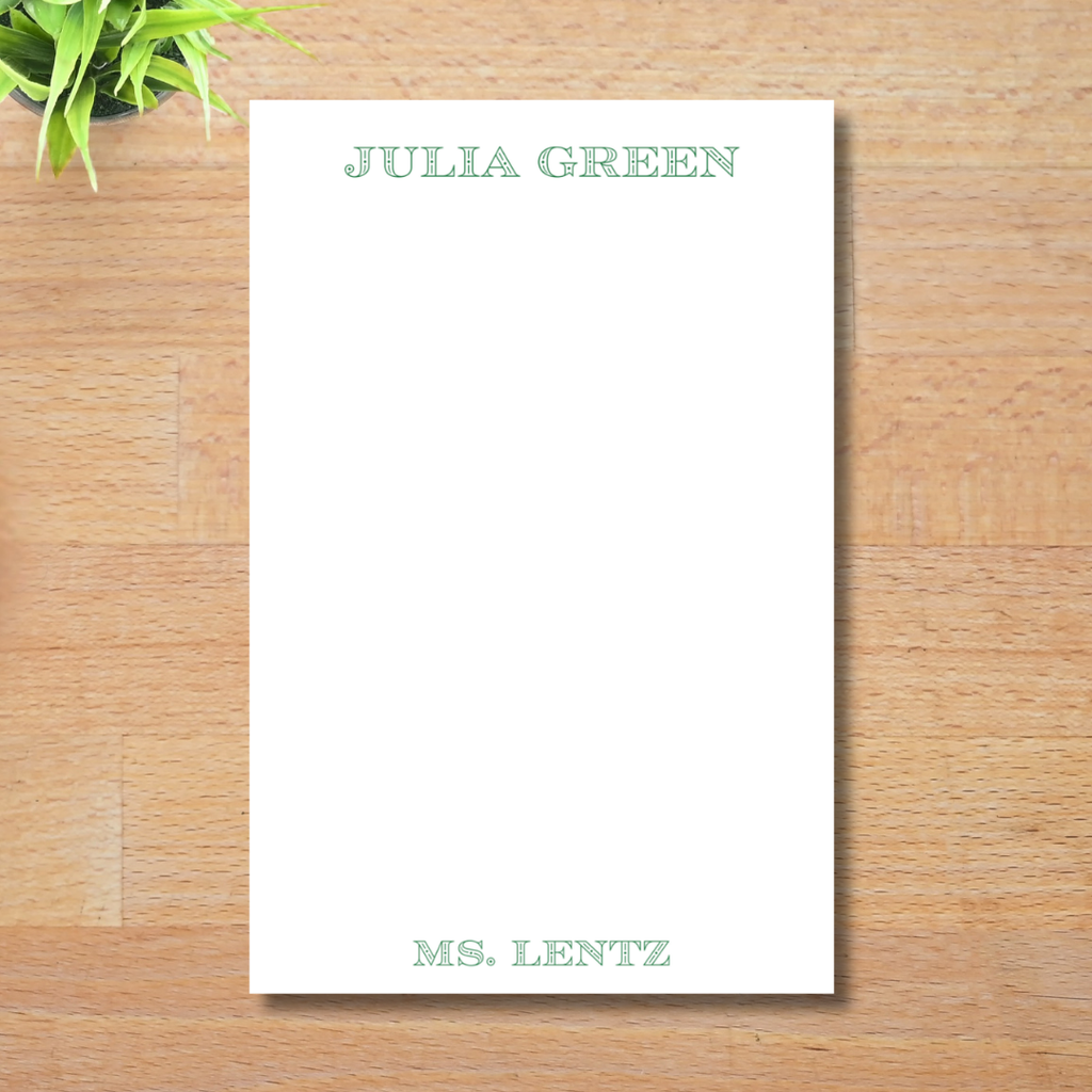 School + Teacher Notepad