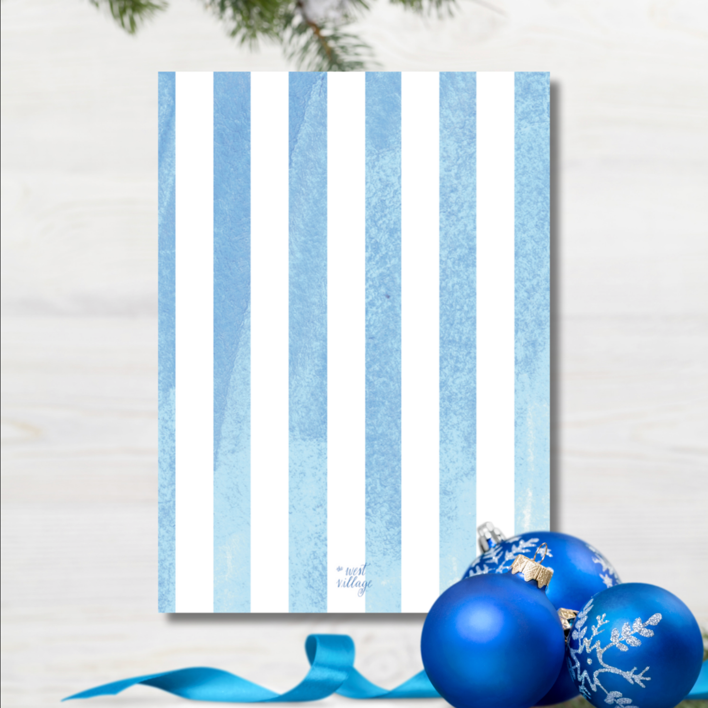 Blue Stripes Card