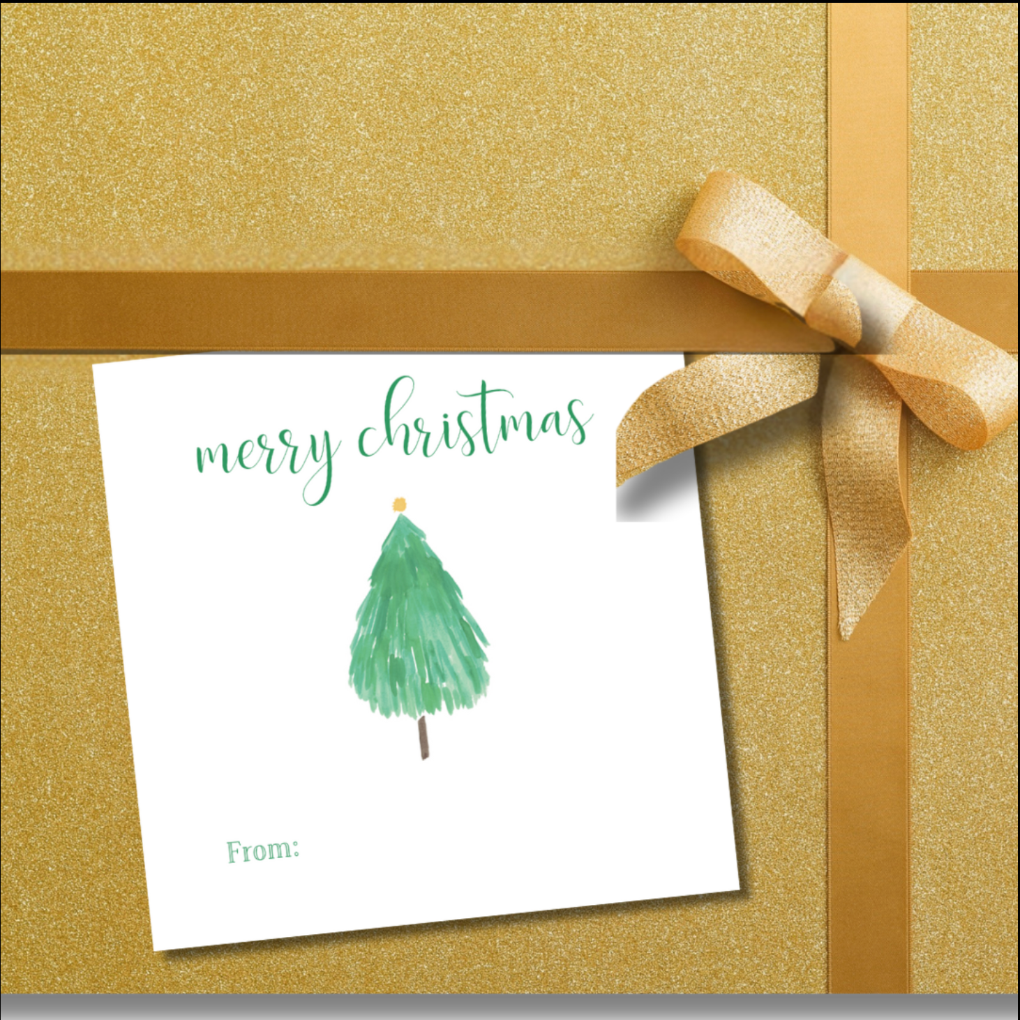 Christmas Tree Sticker OR Tag