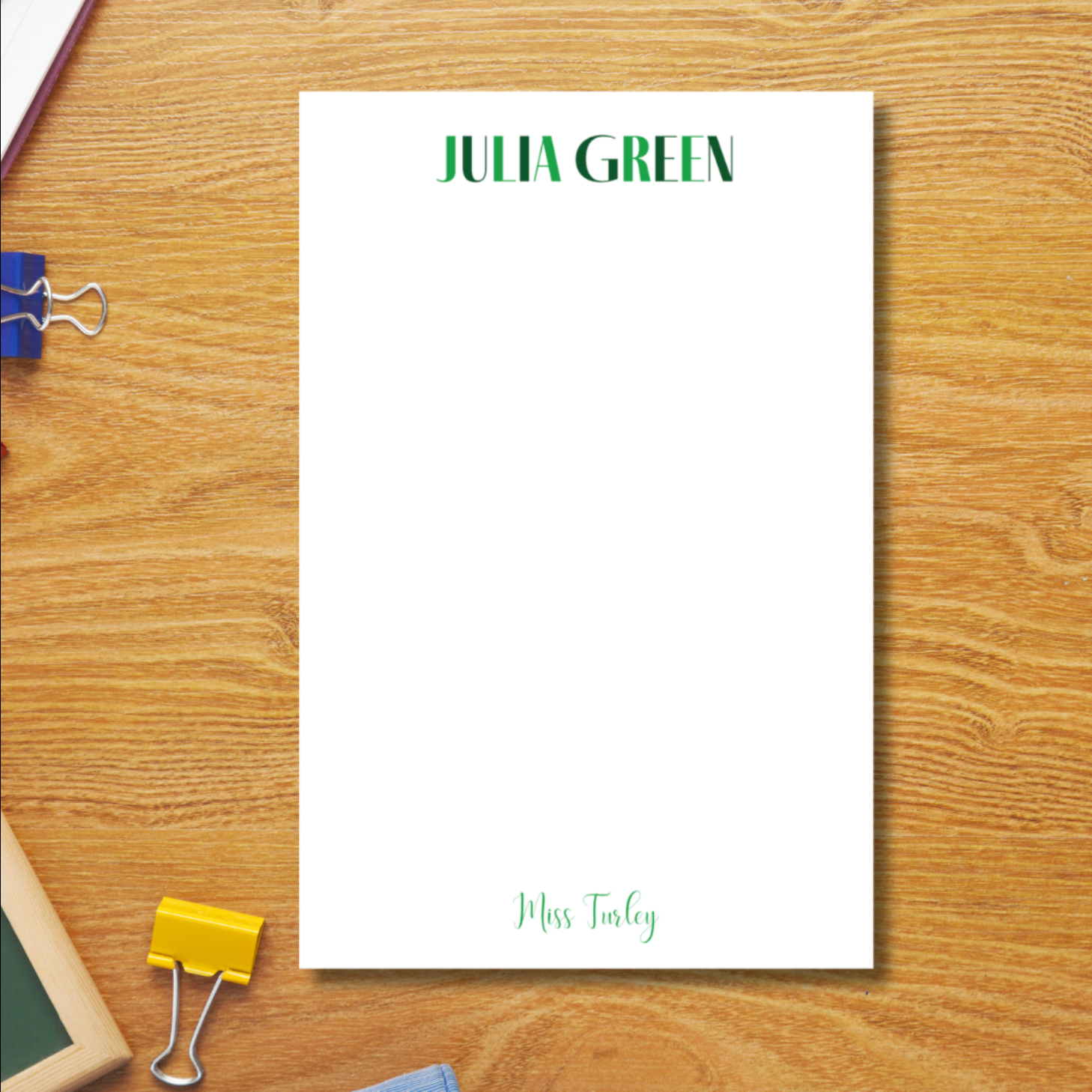 School + Teacher Notepad