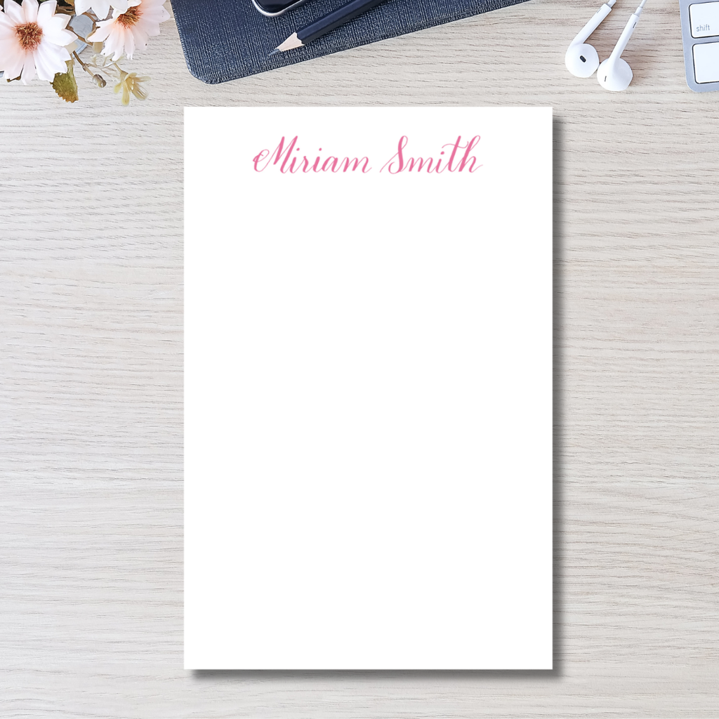 Script Letters Notepad