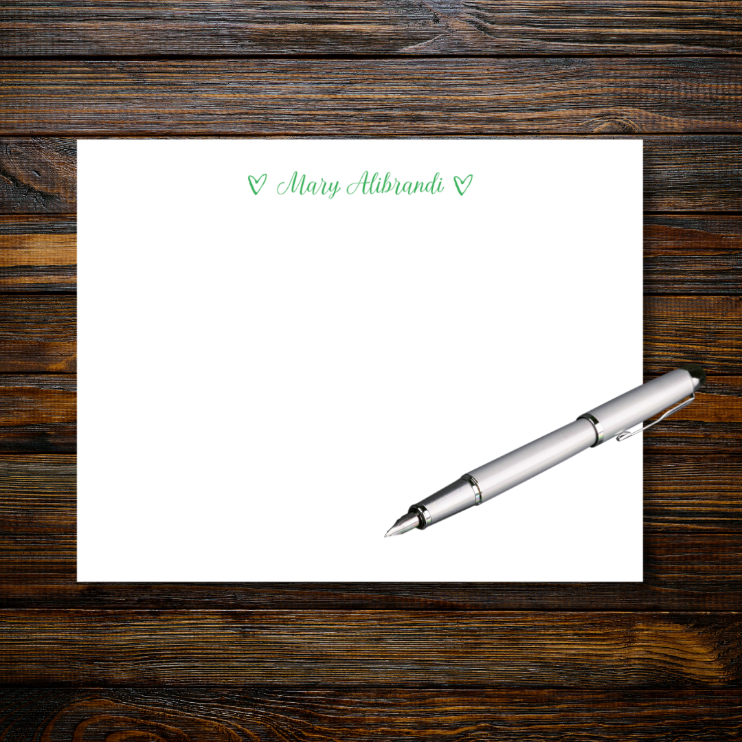 Top Hearts Stationery & Notecard