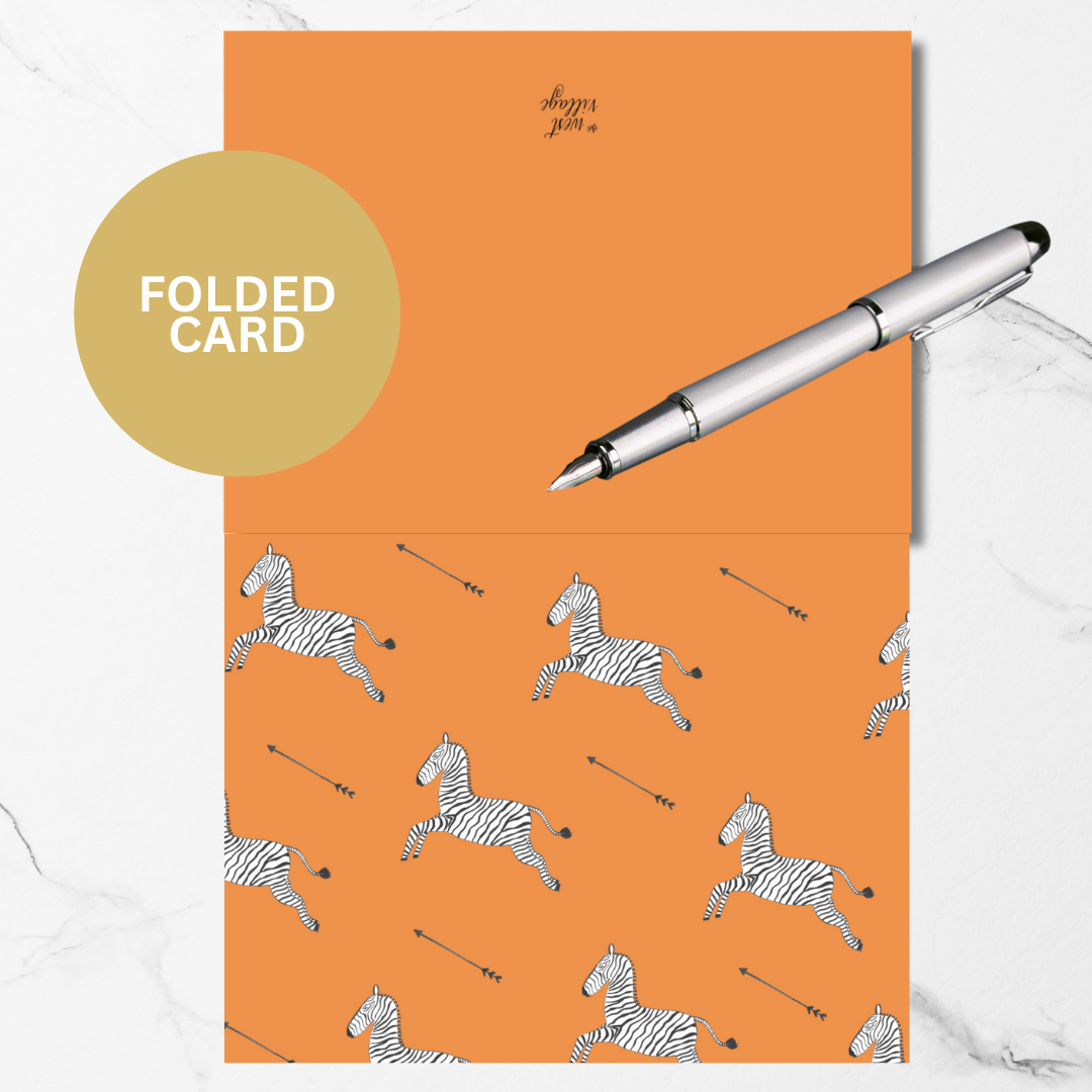 Zebra Folded Notecard