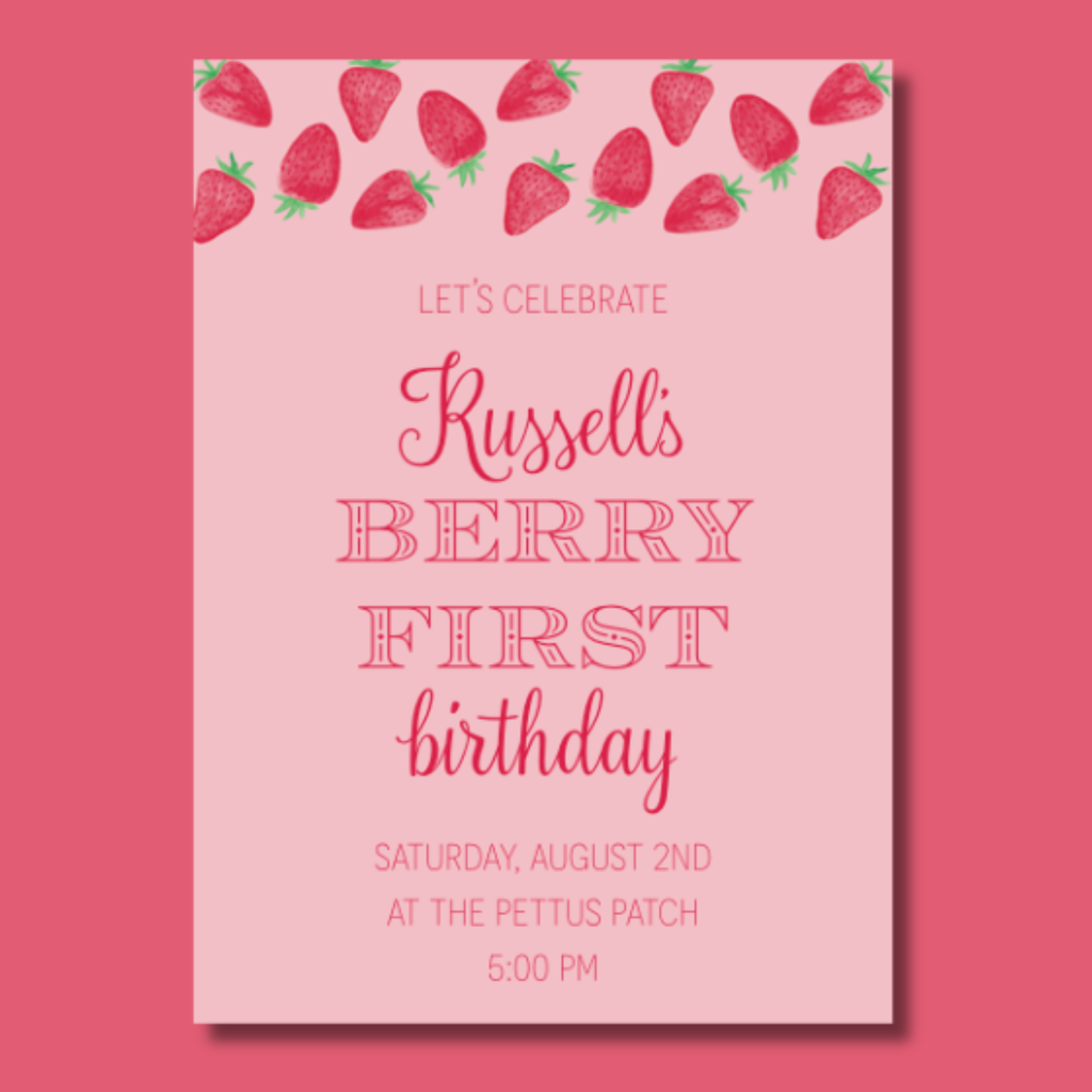 Strawberry Invitation