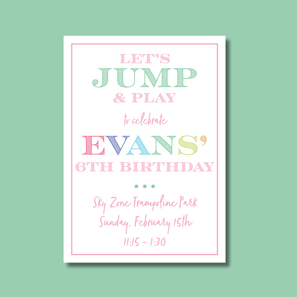 Jumping Invitation