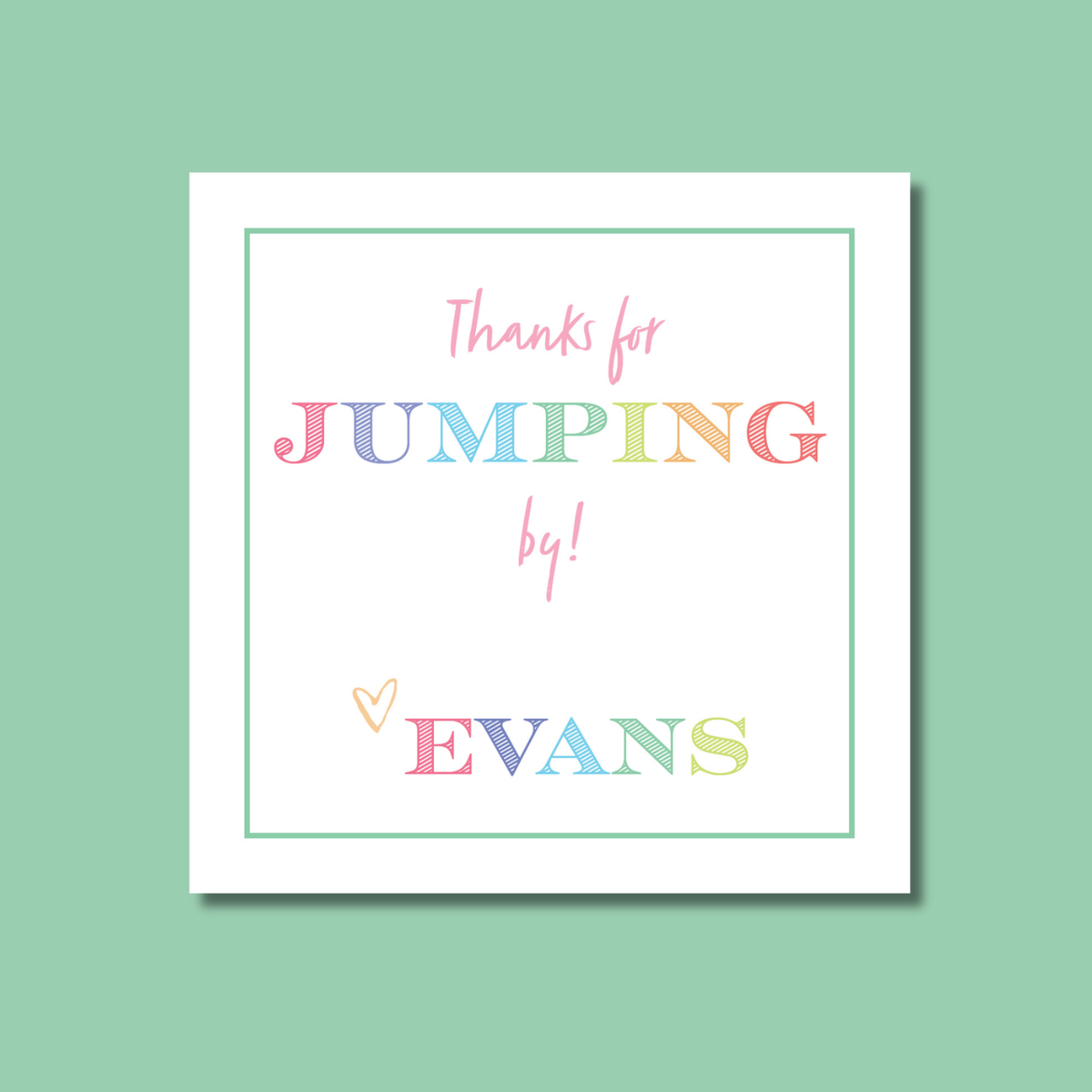 Jumping Invitation