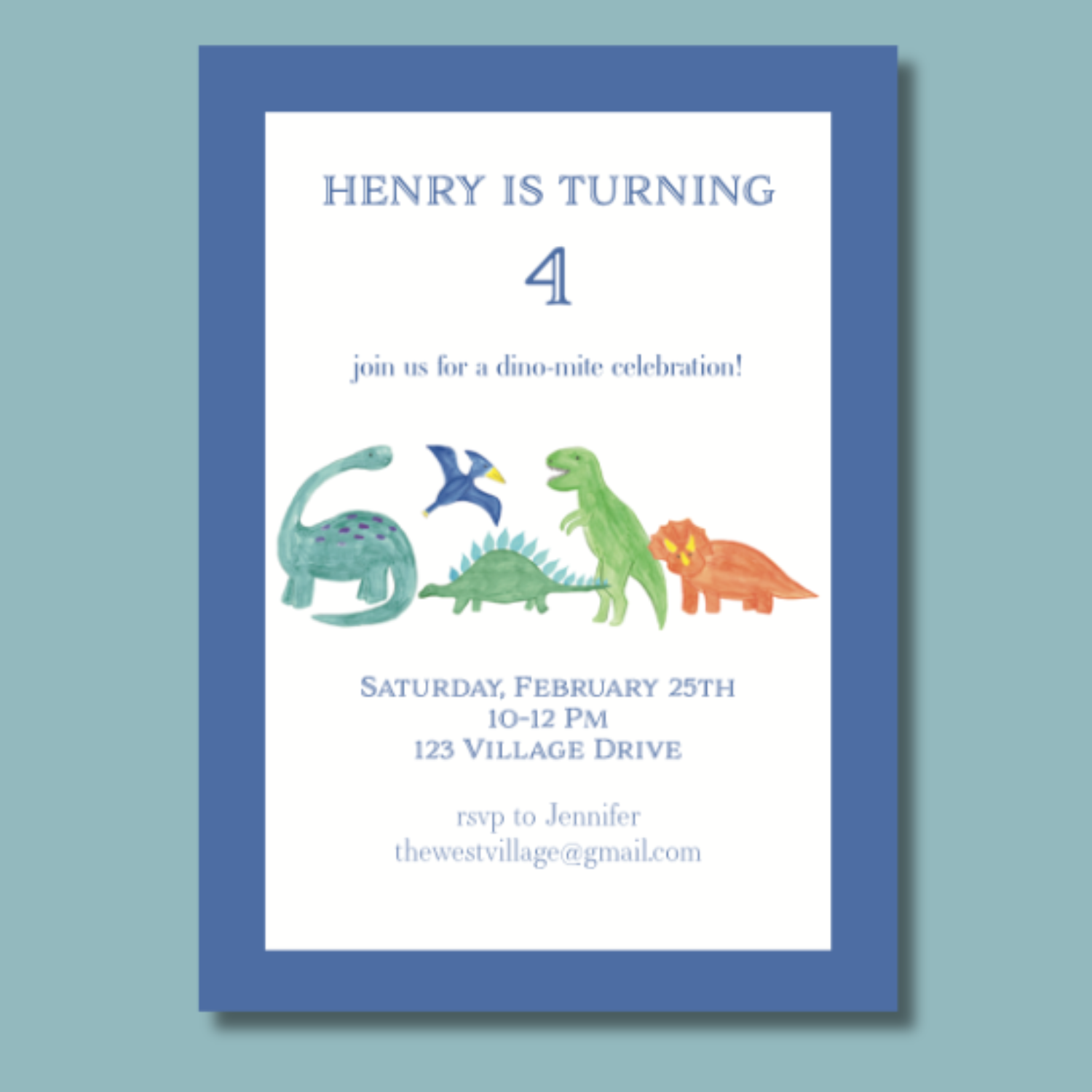Dinosaur Invitation