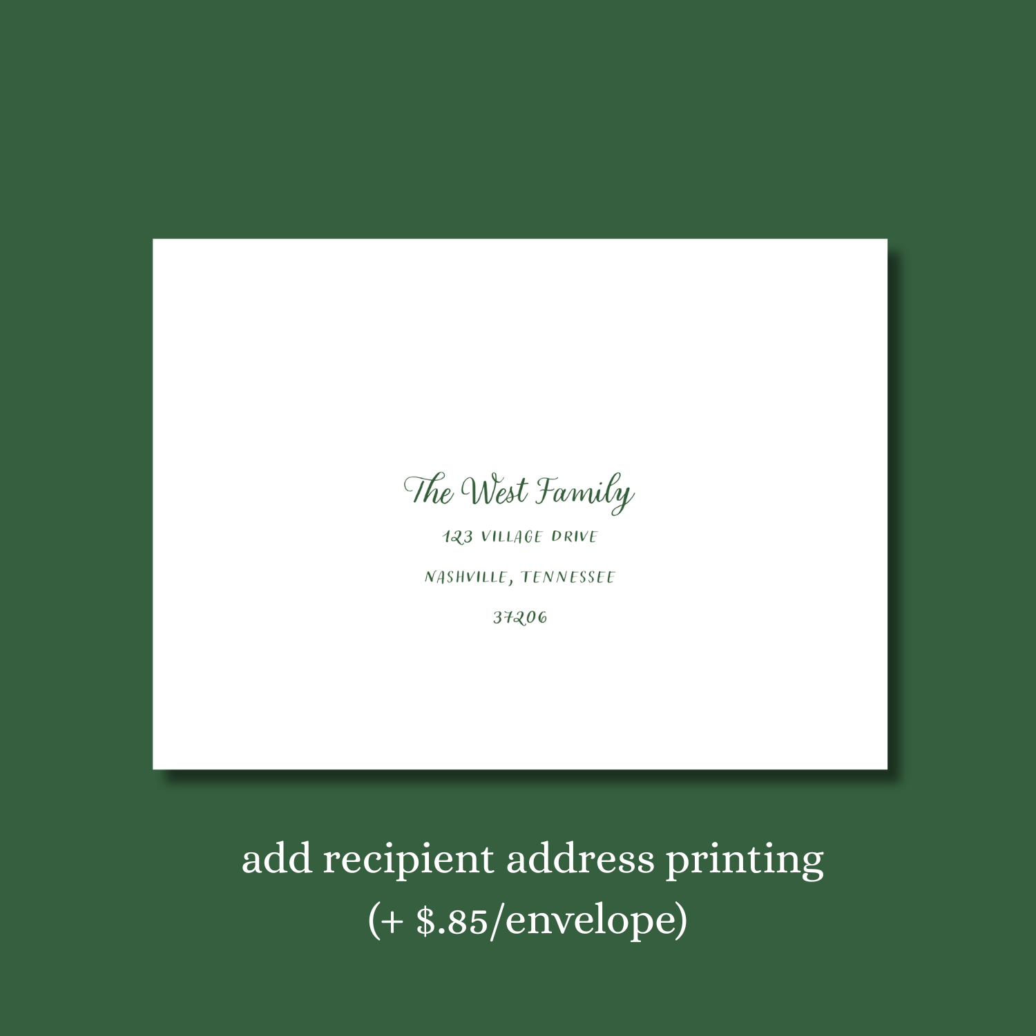 Recipient Address Printing