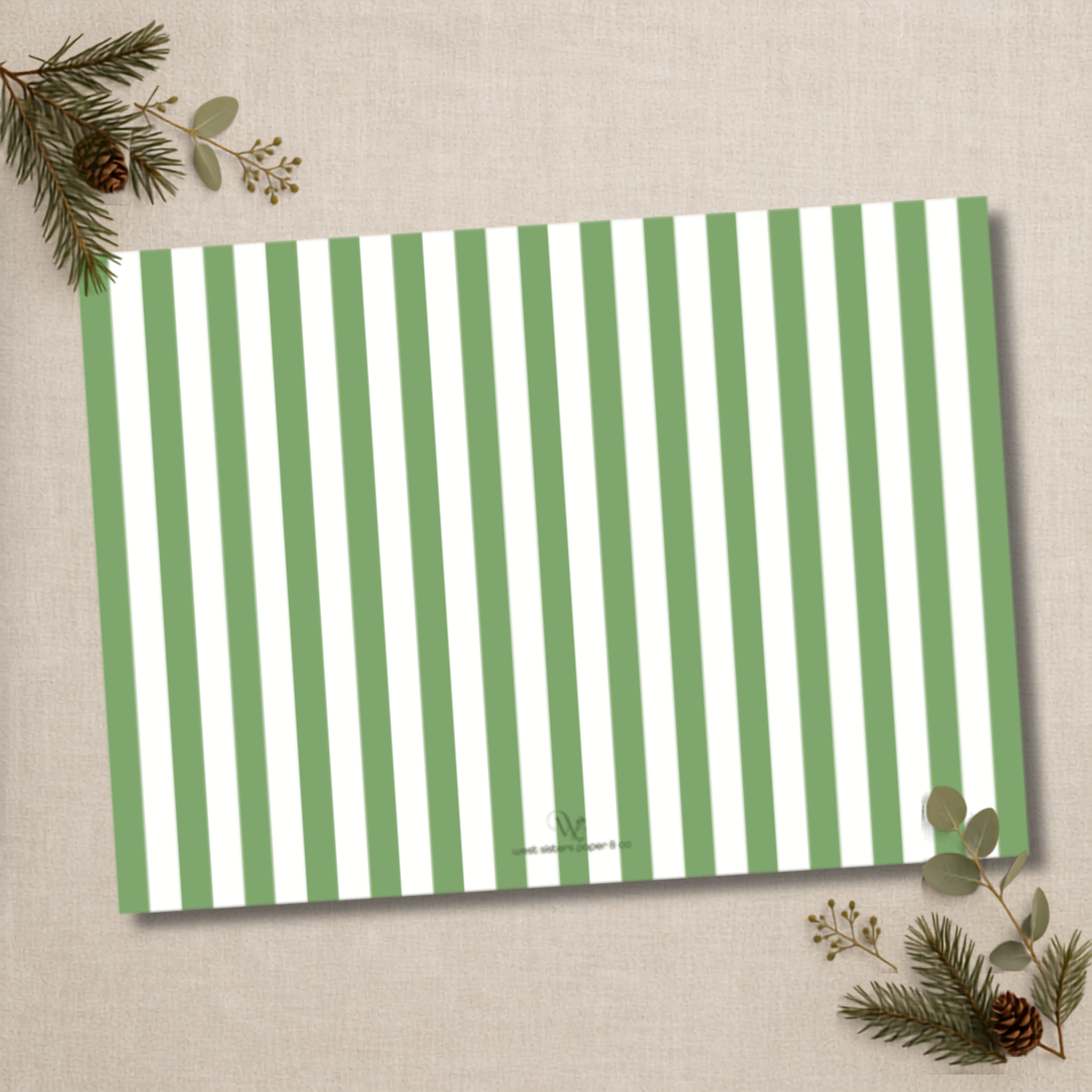 Green & White Card