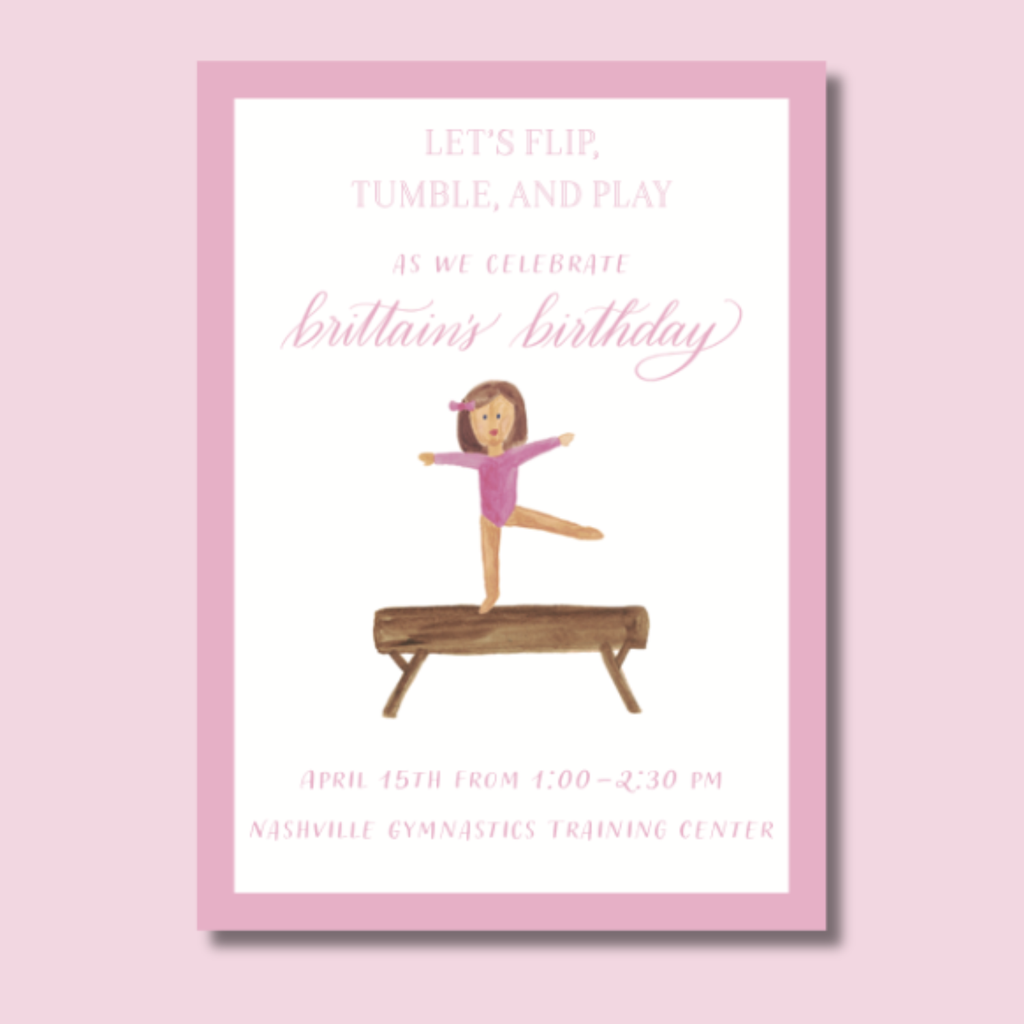 Gymnastics Invitation