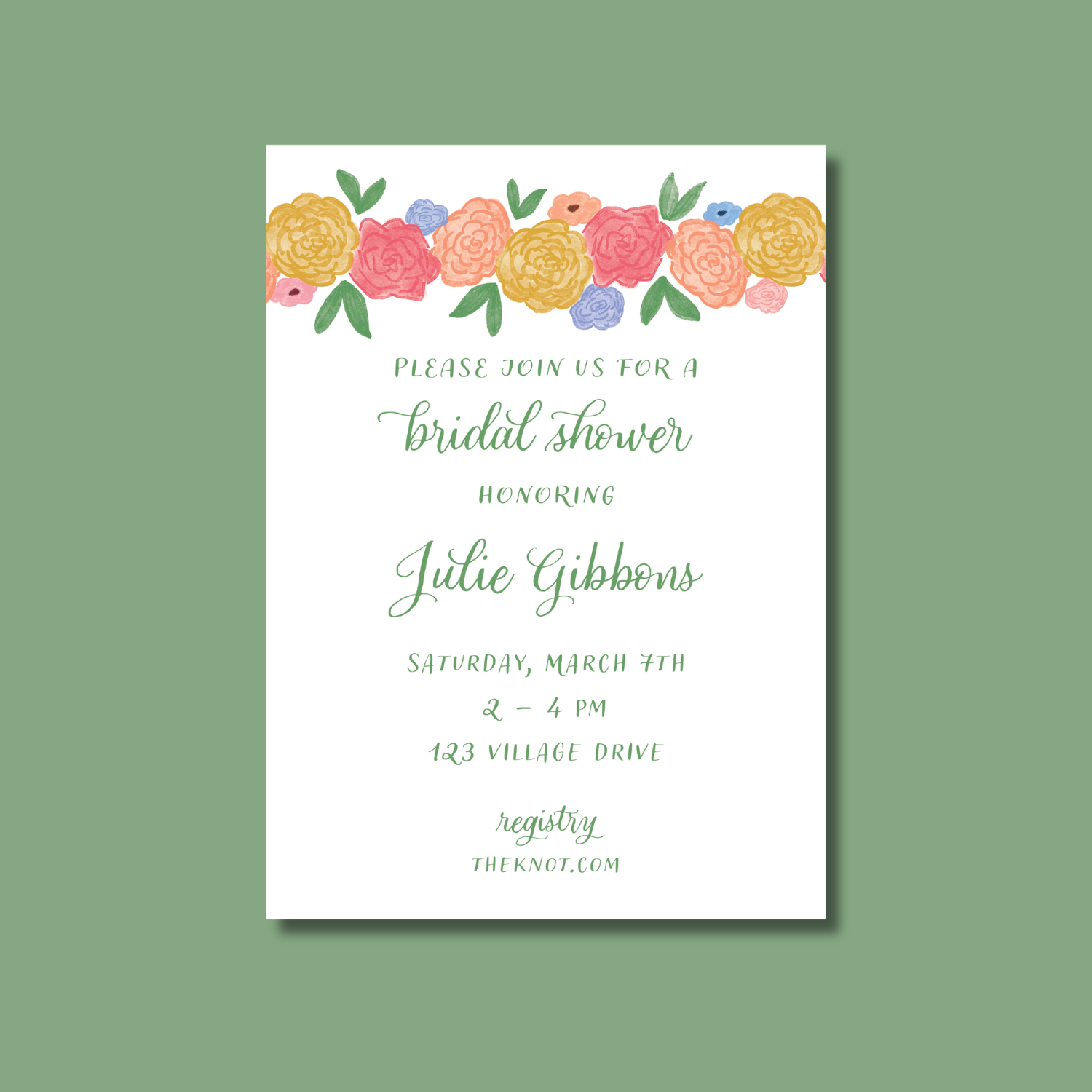 Pastel Flower Invitation