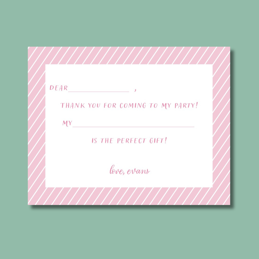 Tumbling Thank You Cards