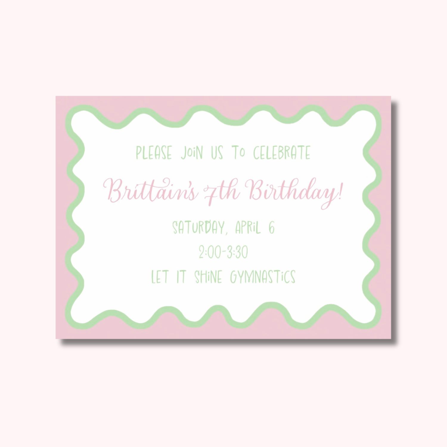 Wavy Border Invitation