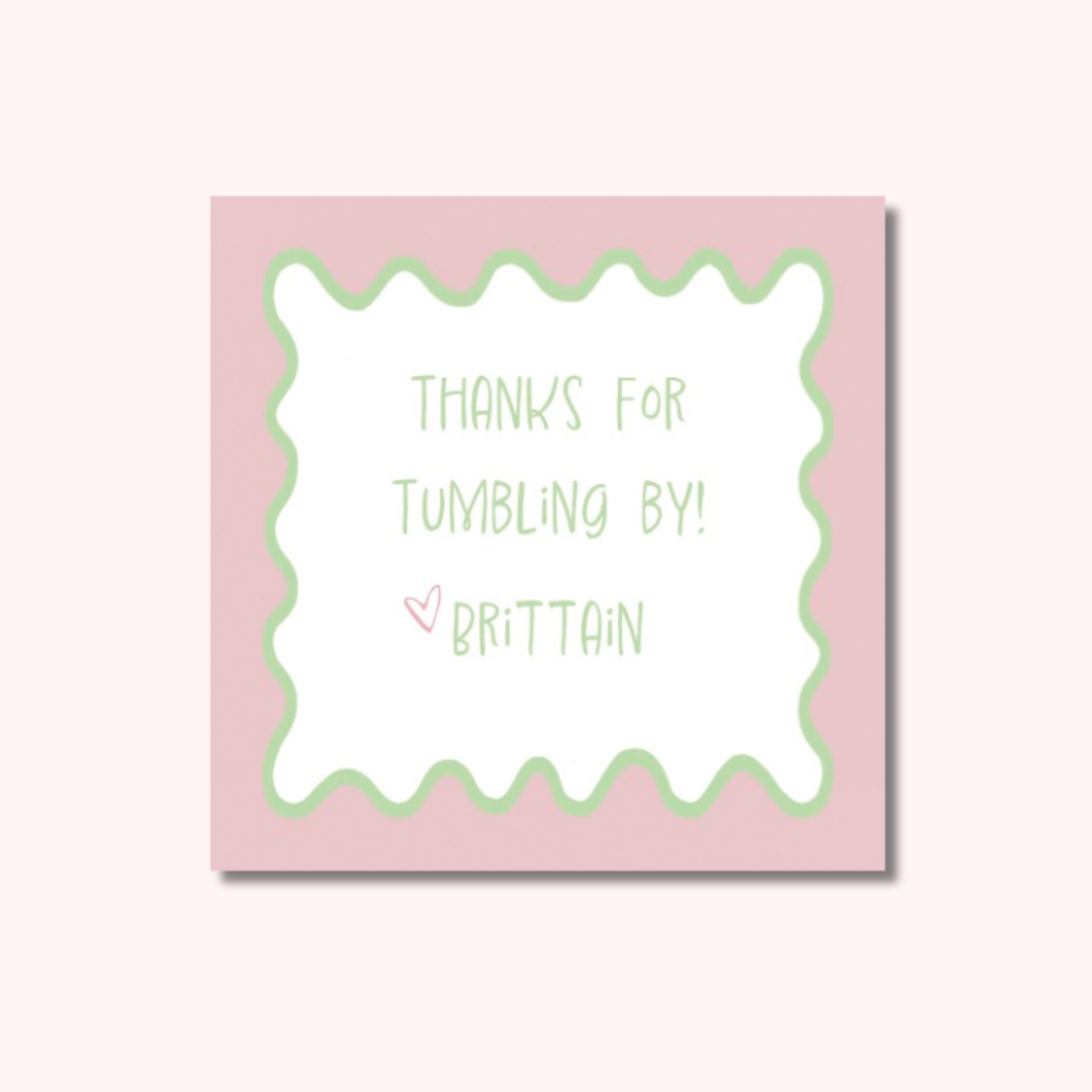 Wavy Border Party Tag